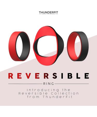 ThunderFit Silicone Wedding Rings Men & Women - Reversible 6mm Width 2mm Thick (DarkBlue, OliveGreen, Grey, Red) - Size 3.5-4 (14.9mm) - Buy Online on GoSupps.com