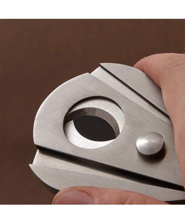Stainless Steel Cigar Cutter Scissors Sharp Double Blade Guillotine with Automatic Spring Button for Most Size of Cigars - Buy Online on GoSupps.com