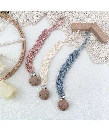 Handmade Crochet Pink Rose Baby Pacifier Chain | GLASSNOBLE | Eco-Friendly Baby Accessories - Buy Online on GoSupps.com