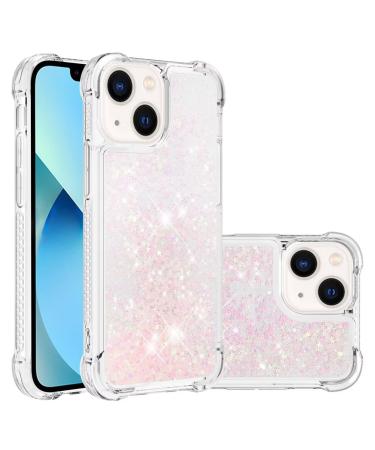 Tivenfezk nadoli glitter drive sand shell for iPhone 15 plus silicone shockproof cell phone case transparent tpu bumper protective cover liquid transparent quicksand case iphone 15 plus pink star