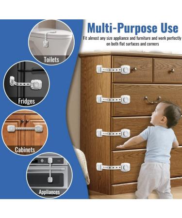KP's Baby Safety Kit - 26 Pack Child Proofing Set with Cabinet Locks, Outlet Covers, Corner Protectors - Includes Bonus Adhesives (Black) - Buy Online on GoSupps.com