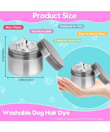 Buy Washable Dog Hair Color Wax - Temporary Pet Safe Hair Cream for Large Puppies | Funny Gifts for Pet Lovers - Independence Day Accessories (White - Buy Online on GoSupps.com
