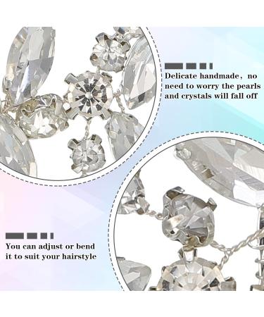 Xinzistar Wedding Hair Clips Bride Hair Clip Comb Bridal Bridesmaid Wedding Hair Accessories for Women Girls Diamante Silver Hair Clips Jewels Rhinestone Hair Clip Accessory for Bridesmaids - Buy Online on GoSupps.com