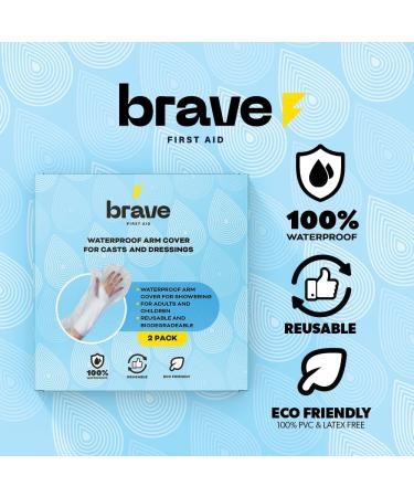 Waterproof Arm Cast Cover - SMALL - Reusable Dressing & Cast Protector for Shower | Adult Half Arm Cover for Broken Arm Hand & Elbow | Watertight Seal | 12-23cm Arm Circumference - Pack of 2 - Buy Online on GoSupps.com