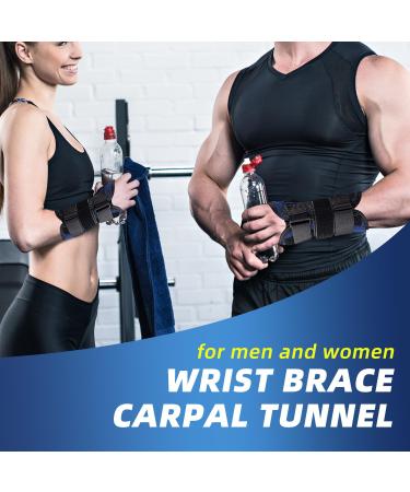 Buy Adjustable Wrist Brace for Carpal Tunnel & Tendonitis - XL Right Hand Support Splint with 3 Metal Splints | International Shipping Available - Buy Online on GoSupps.com