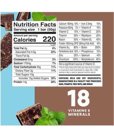 Zone Perfect All Natural Chocolate Mint Nutrition Bars - 12 Bars x 1.76oz (Pack of 2) - Buy Online on GoSupps.com