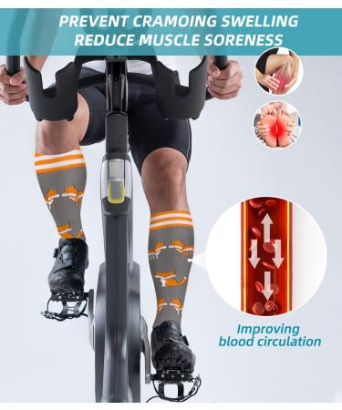 Compression Stockings for Men & Women - 20-30 mmHg Perfect for Running Travel Cycling Pregnancy - 6 Pairs S-M - Buy Online on GoSupps.com