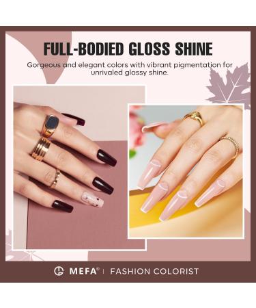 MEFA Gel Nail Polish 12 Colors Nude Neutral Gel Polish Black White Nude Pink Nail Polish Gel Burgundy Red Gray UV Gel Nail Collection Popular Classic Nail Art Manicure DIY Salon Home Gifts for Women - Buy Online on GoSupps.com