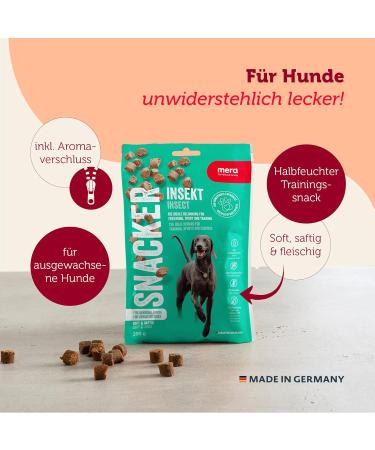 Buy Mera Snacker Insect 200g - Grain-Free Sustainable Dog Training Treats | Hearty Meaty Snacks for All Dogs - Buy Online on GoSupps.com