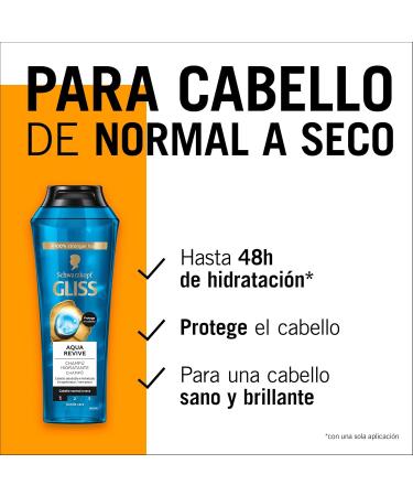  Gliss Gliss Aqua Revive Pack of 6 shampoos of 250 ml each (1500 ml total) - Buy Online on GoSupps.com