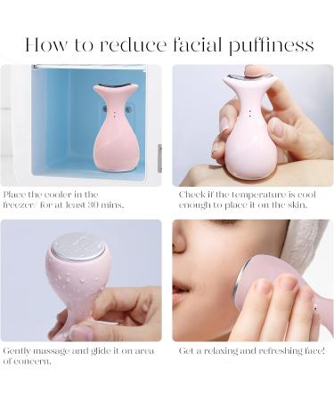 BAIMEI Reusable Cooling Eye Pad with Handle - Ice Globe for Women - Reduce Puffiness & Shrink Pores - Pink - Buy Online on GoSupps.com