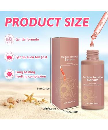 71Nmly 2PCS Sunless Tanning Drops120ML Self Tanning DropsSelf Tanning Face and Body Natural Melanin BoostingHerbal Tanning Moisturizer for All Skin Types - Buy Online on GoSupps.com