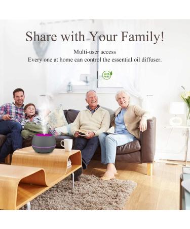 Smart Aroma Diffuser with App & Alexa Control | 500ml Essential Oil Humidifier | 7 Color LED Timer Waterless Auto-Off Ultra Quiet - Cement Gray - Buy Online on GoSupps.com