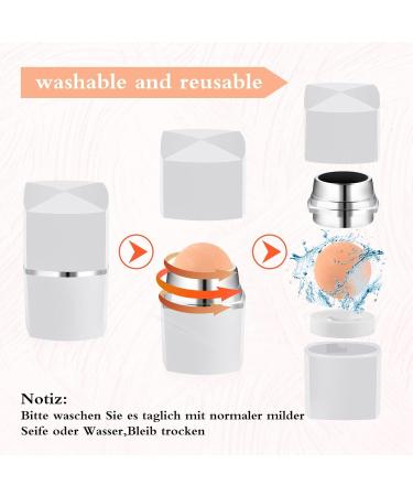 2 Pieces Oil Absorbing Face Roller Set with 2 Pieces Oil Absorbing Replacement Ball Oil Absorbing Face Roller Volcanic Oil Absorbing Roller for Facial Skin Care Tool - Buy Online on GoSupps.com