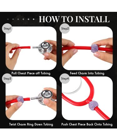 Buy 18 Bling Crystal Stethoscope Charms | Nurse & Vet ID Tags | Vibrant Colors for Accessories - Buy Online on GoSupps.com