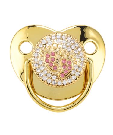 Baby pacifier for 6 to 18 months old babies PP-Soft-Touch-Silikon-Baby pacifier antistatic pacifier for newborns for home (gold)