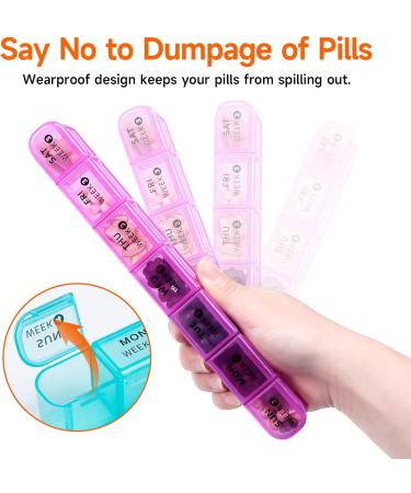 Weekly & Monthly Pill Organizer - 28 Days with Removable 7 Day Box | Ideal for Vitamins Supplements & Medications - International Shipping Available - Buy Online on GoSupps.com