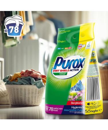Buy PUROX UNIVERSAL Washing Powder 5.5 kg - Color & White Detergent in Foil Bag | Best International Shipping - Buy Online on GoSupps.com