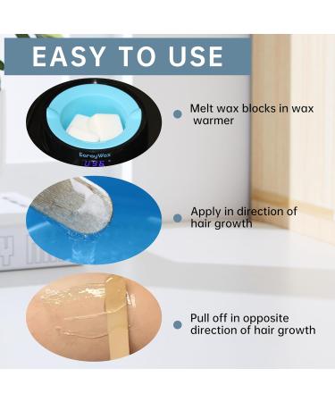 EarayWax Hard Wax 1lb Wax Blocks for Hair Removal Sensitive Skin Perfect for Full Body Facial Brazilian Bikini and Legs at Home Wax Refill for Women Men White - Buy Online on GoSupps.com