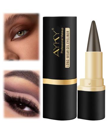 Ayky long wear gel eyeliner 2024 New Natural Black Eyeliner Cream Gel Eyeliner Waterproof Eyeliner for Mature Women Gel Waterproof Long Wear Liquid Eyeliner Pencil (03#)