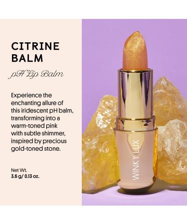 Winky Lux Citrine Balm - pH Color Changing Lipstick Vegan & Cruelty Free Hydrating Lip Balm Sheer Pink Tint - Buy Online on GoSupps.com