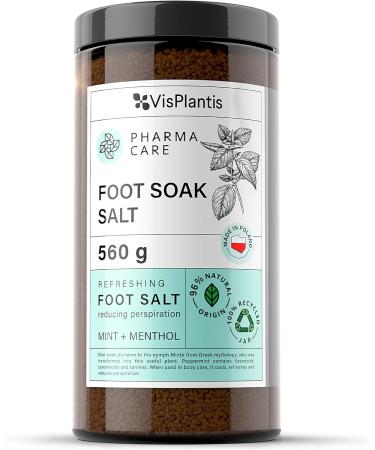 Sel de Bain Pieds Vis Plantis Menthe & Menthol 560 g Bain Rafra chissant Exfoliant & Apaisant Peaux Dures Pieds Fatigu s & Muscles Endoloris R duit la Transpiration - Buy Online on GoSupps.com