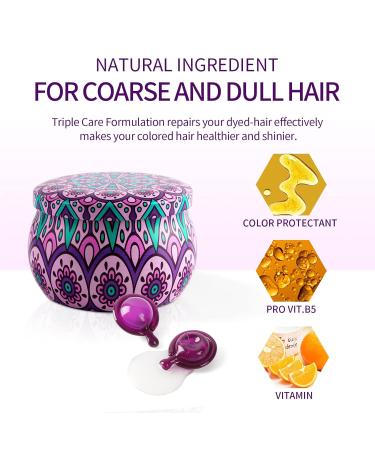 MIVAVO Hair Oil Capsules - Split Ends Repair and Deep Conditioning Treatment, 50 Capsules (Purple) - Buy Online on GoSupps.com