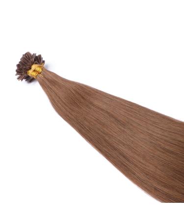 Keratin Bonding Hair Extensions - #7 Mittelaturblond 60cm 50 Strands 100% Remy Real Hair - High Quality U-Tip Extensions by Novon Hair - Buy Online on GoSupps.com