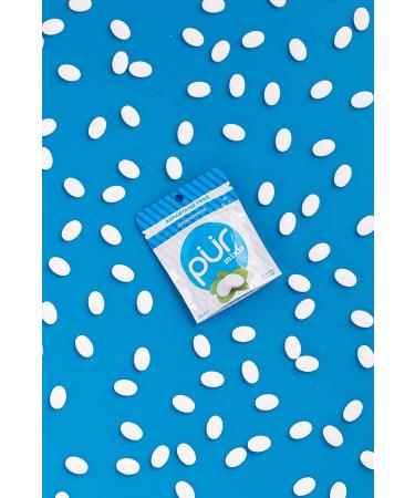 PUR Peppermint Sugar-Free Mints with Xylitol, Aspartame-Free, Gluten-Free, Vegan & Keto Friendly - 50 Pieces - Buy Online on GoSupps.com