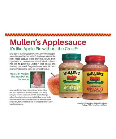 Mullen's Chunky Applesauce (24oz, Pack of 3) - Apple Pie Flavors in Every Bite - Buy Online on GoSupps.com