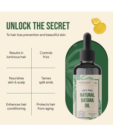 Raw Batana Oil for Hair Growth | 100% Pure & Unrefined | Dr. Sebi Batana Oil from Honduras | Promote Hair Thickness for Men & Women | 3.4 OZ - Buy Online on GoSupps.com
