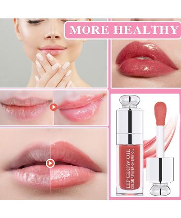 Unyoke Hydrating Lip Glow Oil: Tinted Lip Care Oil for Dry Lips - Non-Sticky Formula with Big Brush Head - Prevents Cracked Lips - Plumping Lip Oil Gloss Tinted - Buy Online on GoSupps.com