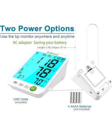 Smilecare Blood Pressure Monitor Upper Arm for Home Use - Accurate BP & Pulse Rate Monitoring with Wide Adjustable Cuff 22-42cm - Large LCD Display - Buy Online on GoSupps.com