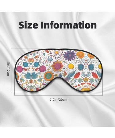 Unisex Colorful Hand Drawn Feathers Sleep Eye Mask - Soft Comfort Eye Shade for Travel Yoga & Shift Work - Buy Online on GoSupps.com