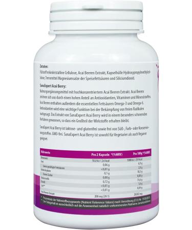 SanaExpert Acai Berry Supplement - Pure Extract, Vegan & Made in Germany - Buy Online on GoSupps.com