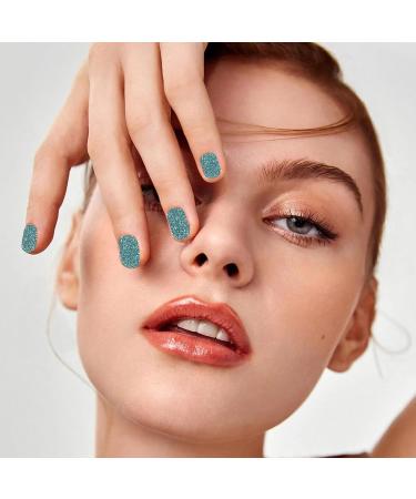 Nail Stickers Glitter Nail Wraps Polish Easy To Apply Nail Polish Stickers Semi-Cured Long Lasting Gel Nail Stickers Sets For Female Friends Women Girls CS031 - Buy Online on GoSupps.com