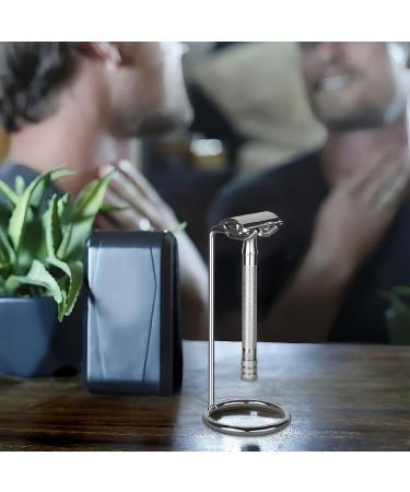 Shaving stand - rust-resistant safety razor holder | Compact shaving organizer | Ideal razor holder for bathroom storage daily grooming and entryway - Buy Online on GoSupps.com