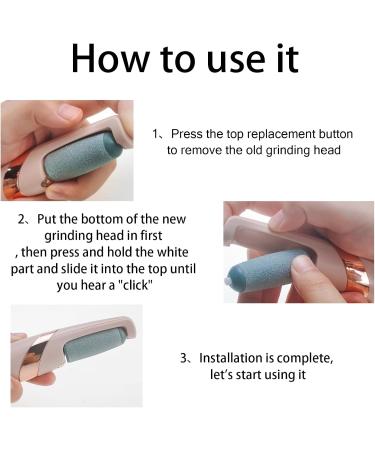 4 Foot Teplacement Rollers for Effective Foot Care Exfoliating and Removing Dead Skin and Calluses 2 Rough Level Coarse Sand and Fine Sand (Black Gray) - Buy Online on GoSupps.com