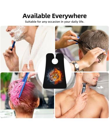 Buy Tiger In Fire Water Beard Bib - Non Stick Grooming Cloth Hair Catcher & Trimming Apron | Perfect Gifts for Men - Buy Online on GoSupps.com