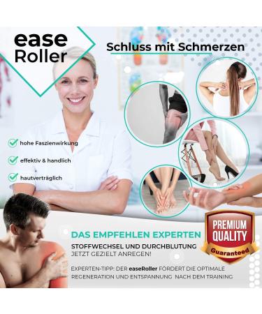 Ease Zone Muscle Massage Roller - Anti-Cellulite Self-Massage Device for Legs Thighs Calves Neck & Arms - Trigger Point & Fascia Relief - Buy Online on GoSupps.com