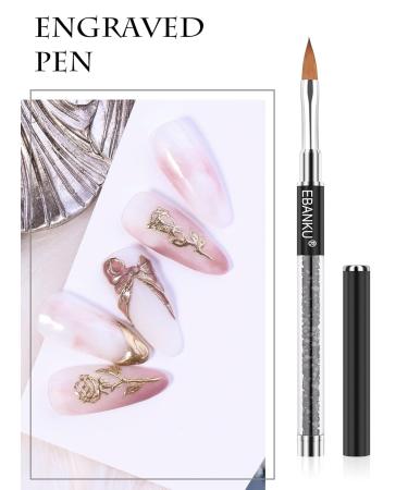 Ebanku 5-Part Nail Gel Brush Set | UV Gel & Acrylic Fingernails | Perfect for Nail Art Painting & Design | Nail Accessories for Manicure & Pedicure - Buy Online on GoSupps.com