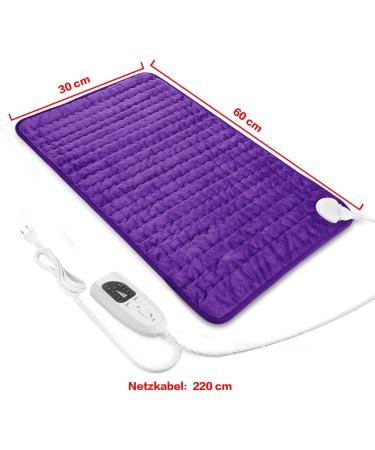 Buy Heating Cushion | Automatic Shutdown Heat Cushion for Back Neck & Shoulder | Soft Flannel Surface | Purple 30x60 cm | International Shipping - Buy Online on GoSupps.com