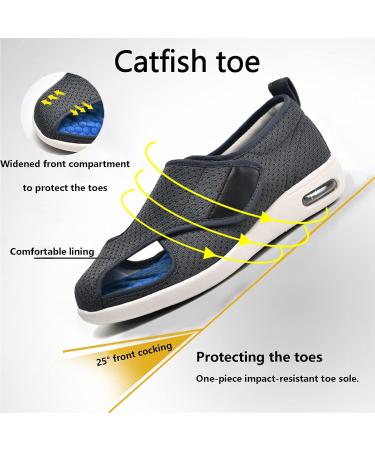 SDEQA Adjustable Diabetic Shoes for Elderly Men - Extra Wide, Comfortable, Lightweight - Buy Online on GoSupps.com