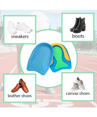 Sibba 4 Pcs Children Heel Cups - Arch Support Insoles for Comfort | Non-Slip Silicone Shoe Inserts | Breathable Cushion Sole Protectors for Little Sports - Buy Online on GoSupps.com