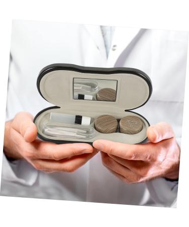 Tidtaleo 2-in-1 Travel Glasses Case & Contact Lens Holder - Stylish Portable Storage Box for Outdoor & Everyday Use (15.8x7.4cm) - Buy Online on GoSupps.com