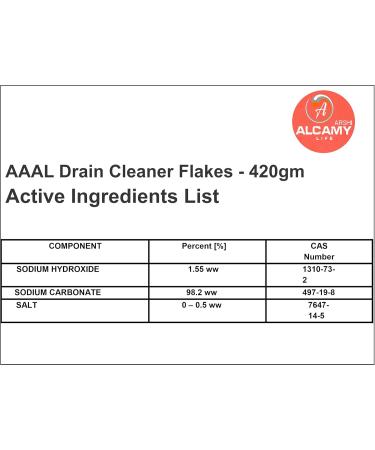 Buy Pure Caustic Soda Drain Cleaner Flakes 420GM | Powerful Chimney Cleaner for Deep Cleaning - Buy Online on GoSupps.com