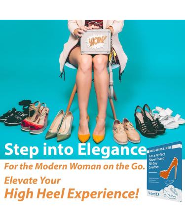 Buy Heel Pads for Oversized Shoes - 4 Pairs Anti-Slip Grips for Men & Women | Cushioned Inserts to Prevent Blisters & Heel Slipping - Black - Buy Online on GoSupps.com