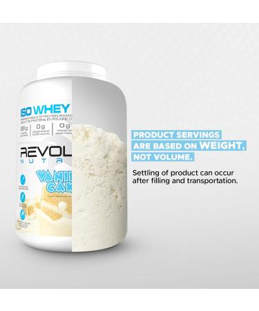 Revolution Nutrition Iso Whey Protein Powder 100% Isolate Premium Formula Gluten Free Low Carb Promoting Lean Muscle Growth in Men & Women 28g Of Protein Per Scoop 908g 27 Servings (Vanilla Cake 2 Pound) Vanilla Cake 27 Servings (Pack of 1) - Buy Online on GoSupps.com