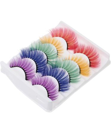 FRCOLOR Ladies Suits Pairs Fake color extension Exaggerated Look colorful halloween Beauty rainbow Imitation cosplay Miss Red Suits - Buy Online on GoSupps.com