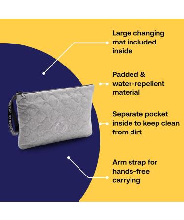 Bugaboo Changing Clutch with Waterproof Mat - Light Grey M lange - Buy Online on GoSupps.com